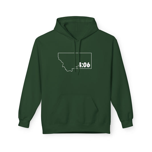 Montana Area Code Hoodie - Fleece Hoodie Job 4:06