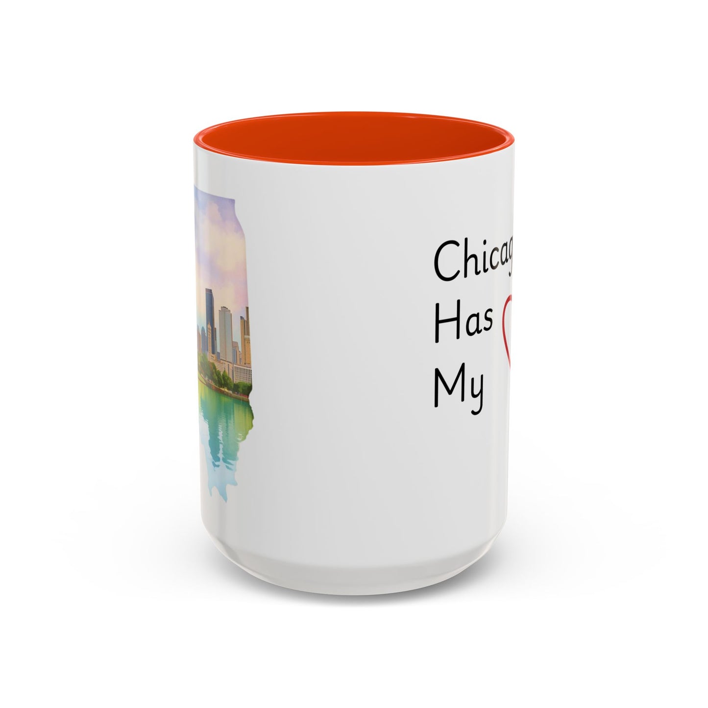 Chicago Has My Heart Mug — Colorful Ceramic Coffee Cup (11oz, 15oz)