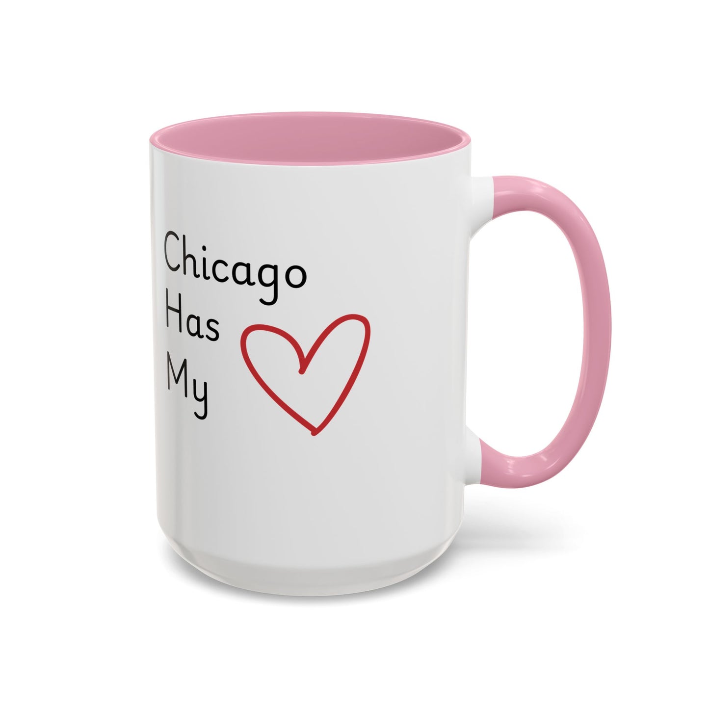 Chicago Has My Heart Mug — Colorful Ceramic Coffee Cup (11oz, 15oz)