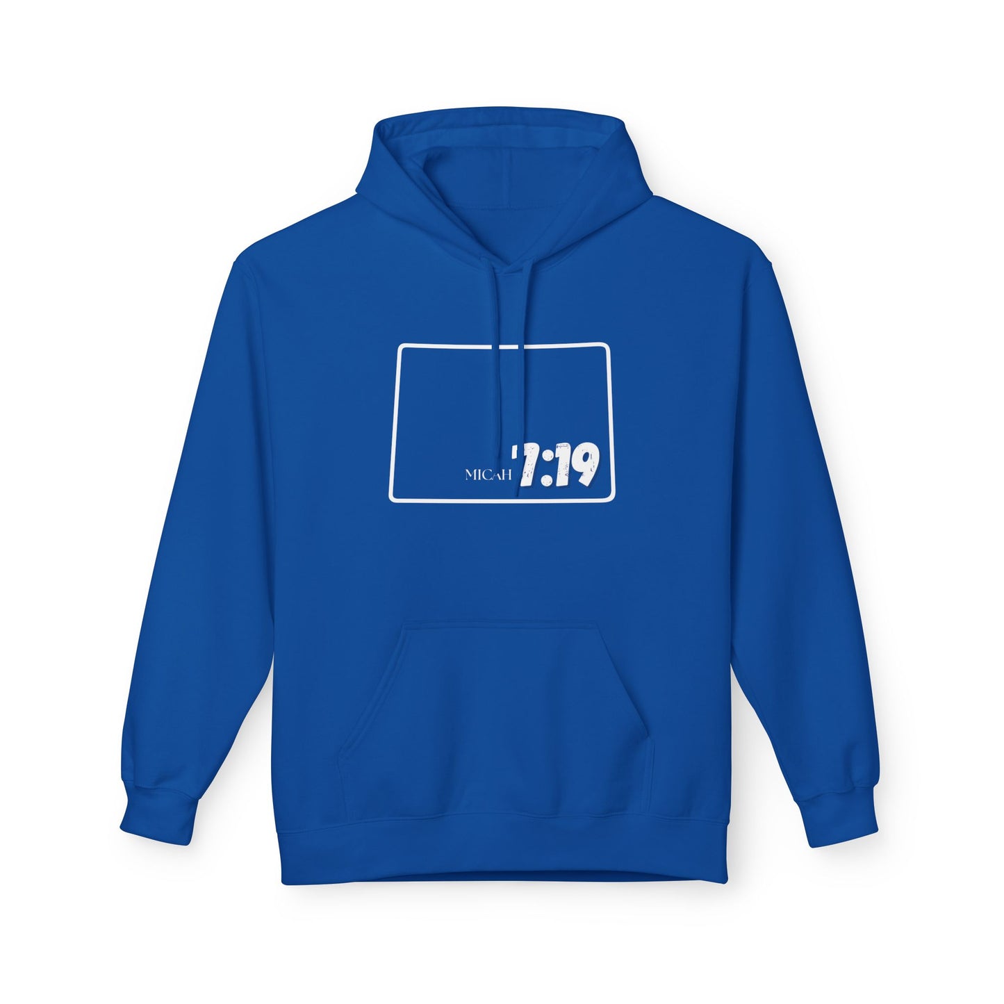 Colorado Springs Area Code Hoodie - Fleece Hoodie Micah 7:19