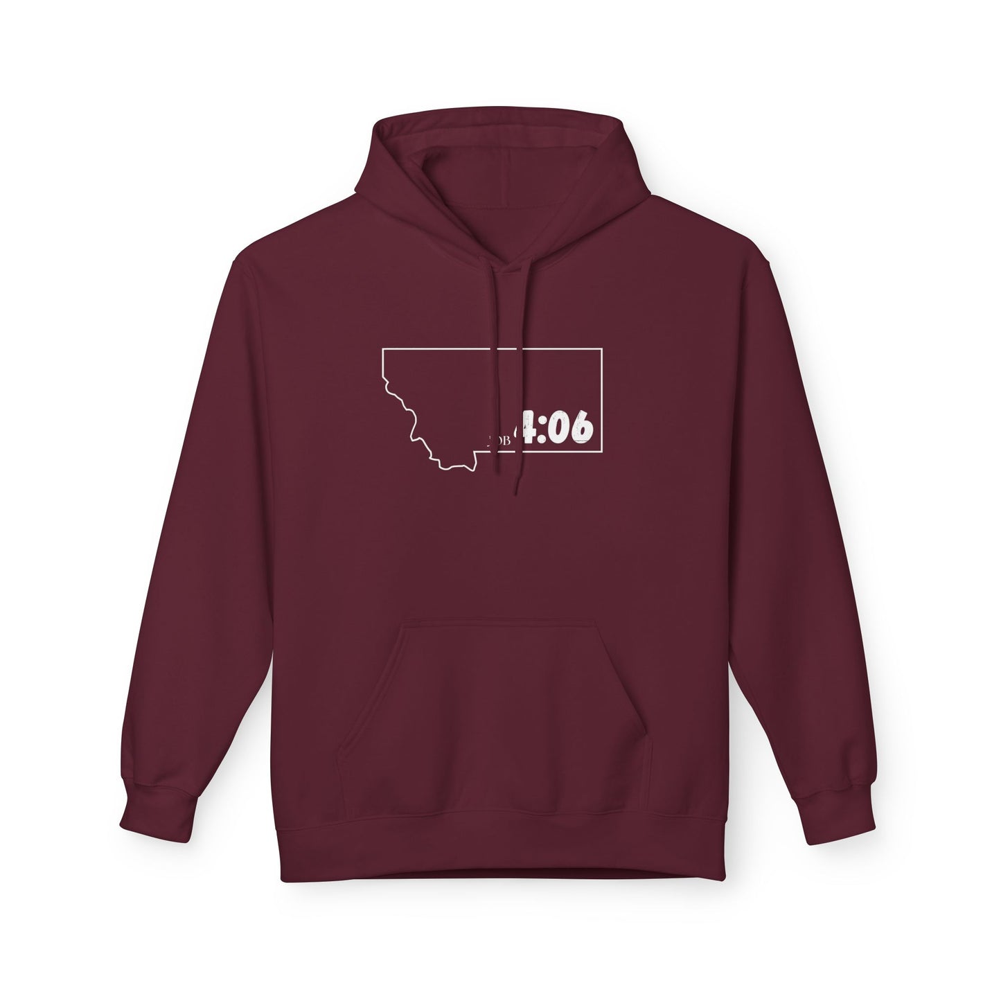 Montana Area Code Hoodie - Fleece Hoodie Job 4:06