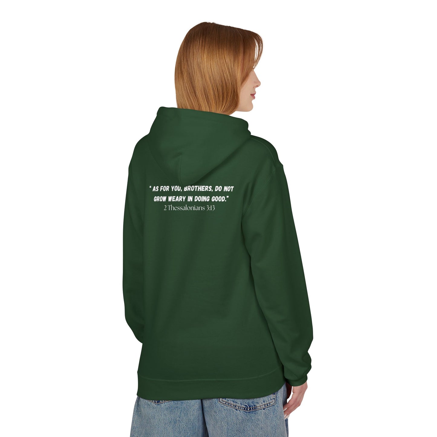 Detroit MI Area Code Hoodie - Fleece Hoodie 2 Thessalonians 3:13