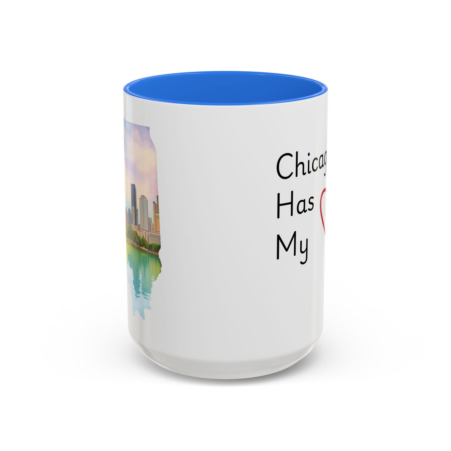 Chicago Has My Heart Mug — Colorful Ceramic Coffee Cup (11oz, 15oz)