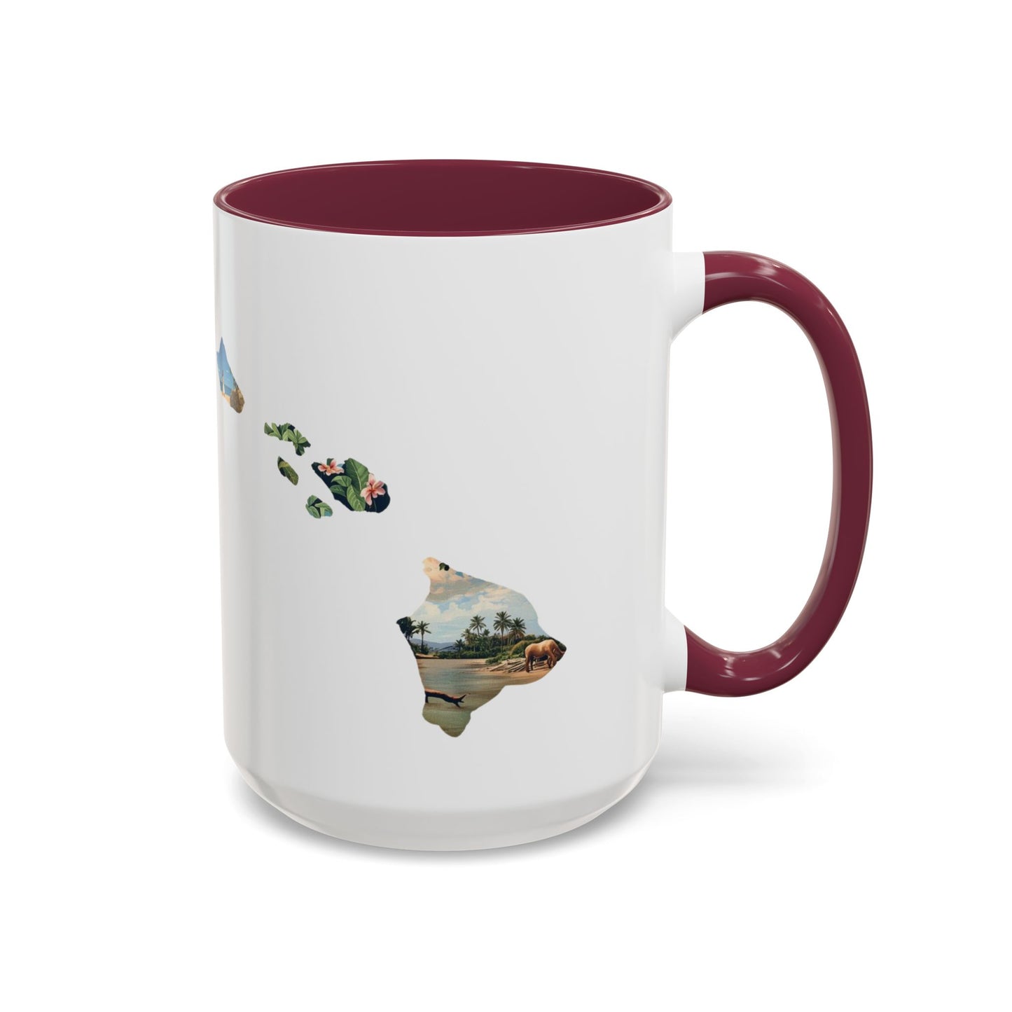 Hawaii Has My Heart Mug — Colorful Ceramic Coffee Cup (11oz, 15oz)