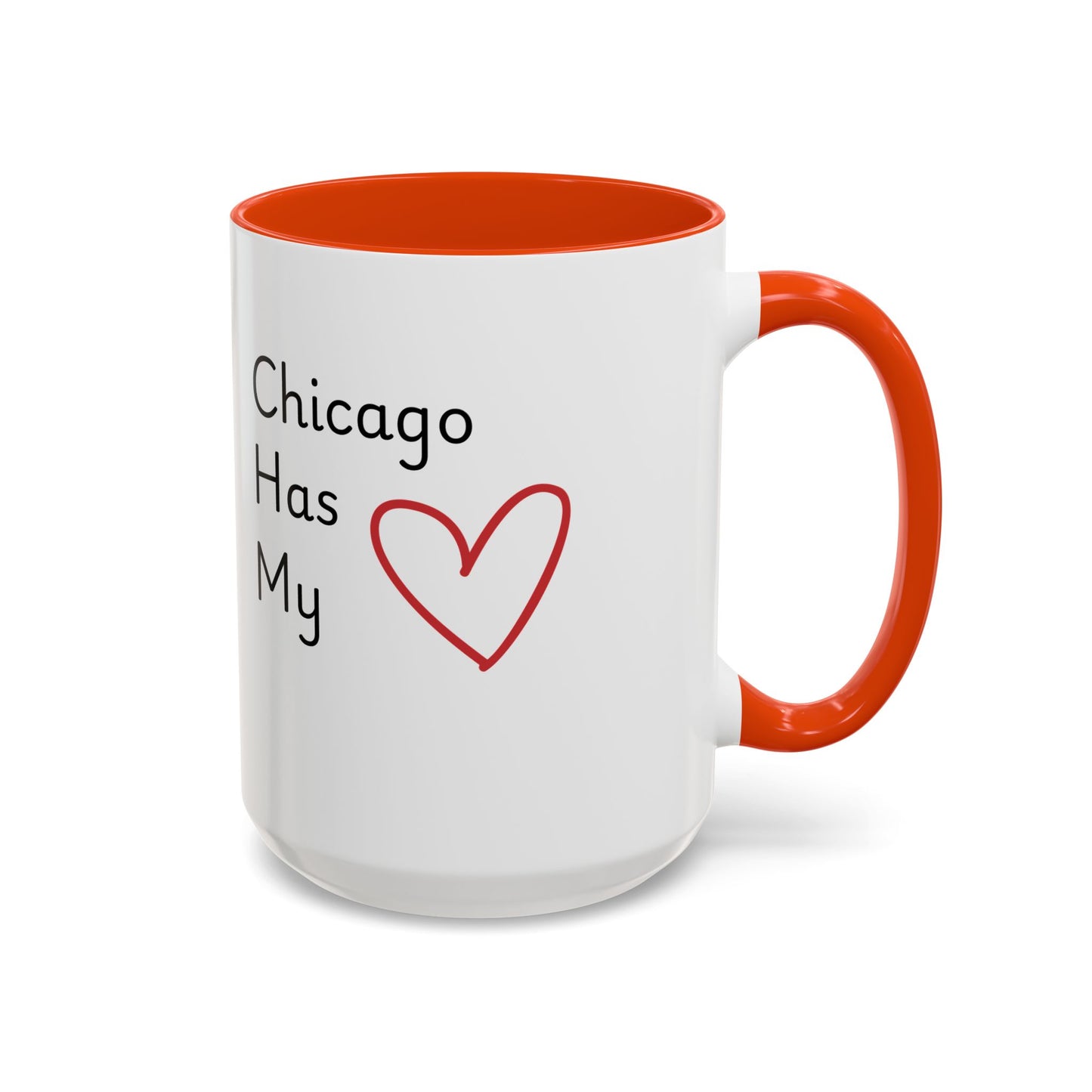 Chicago Has My Heart Mug — Colorful Ceramic Coffee Cup (11oz, 15oz)