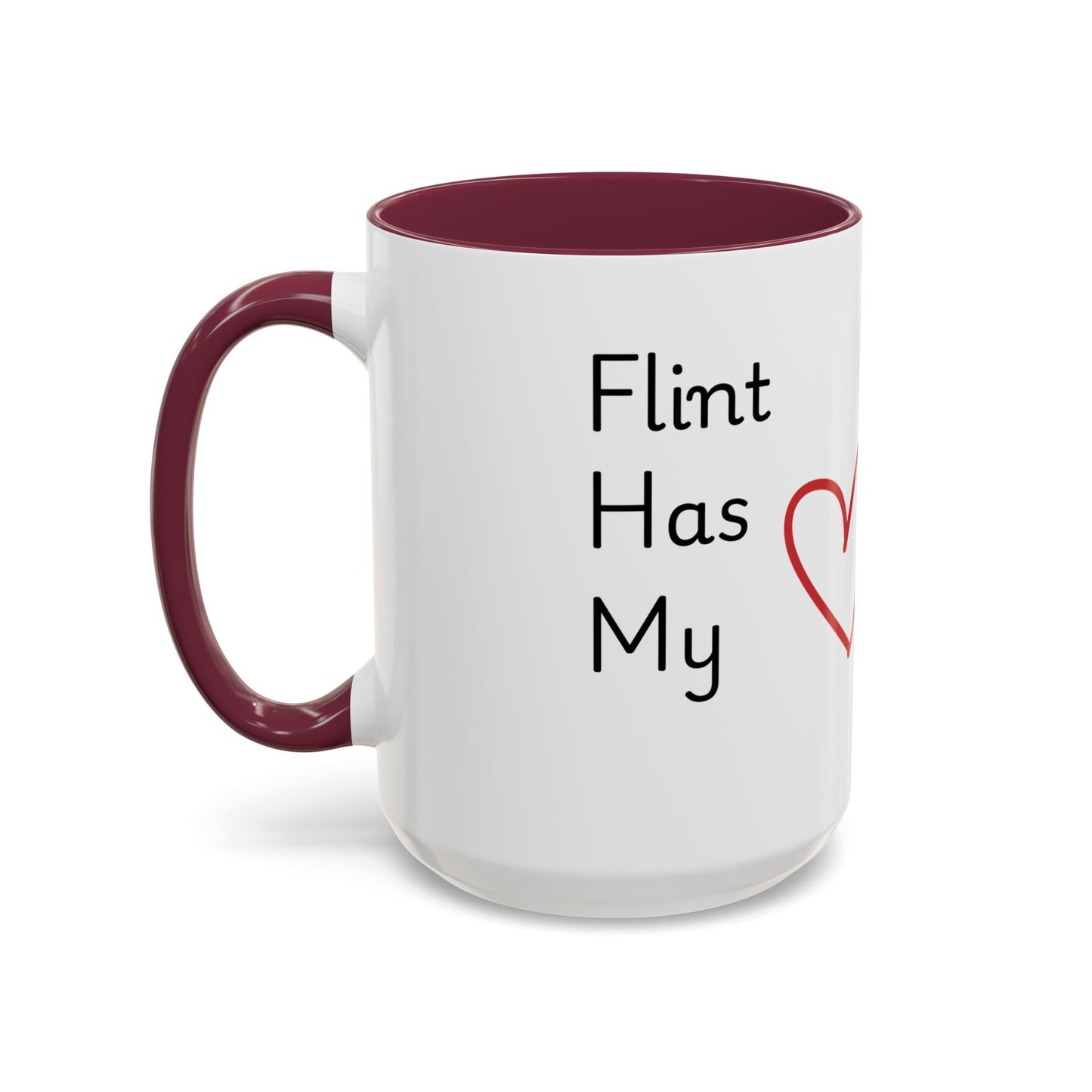 Flint MI Has My Heart Mug — Colorful Ceramic Coffee Cup (11oz, 15oz)