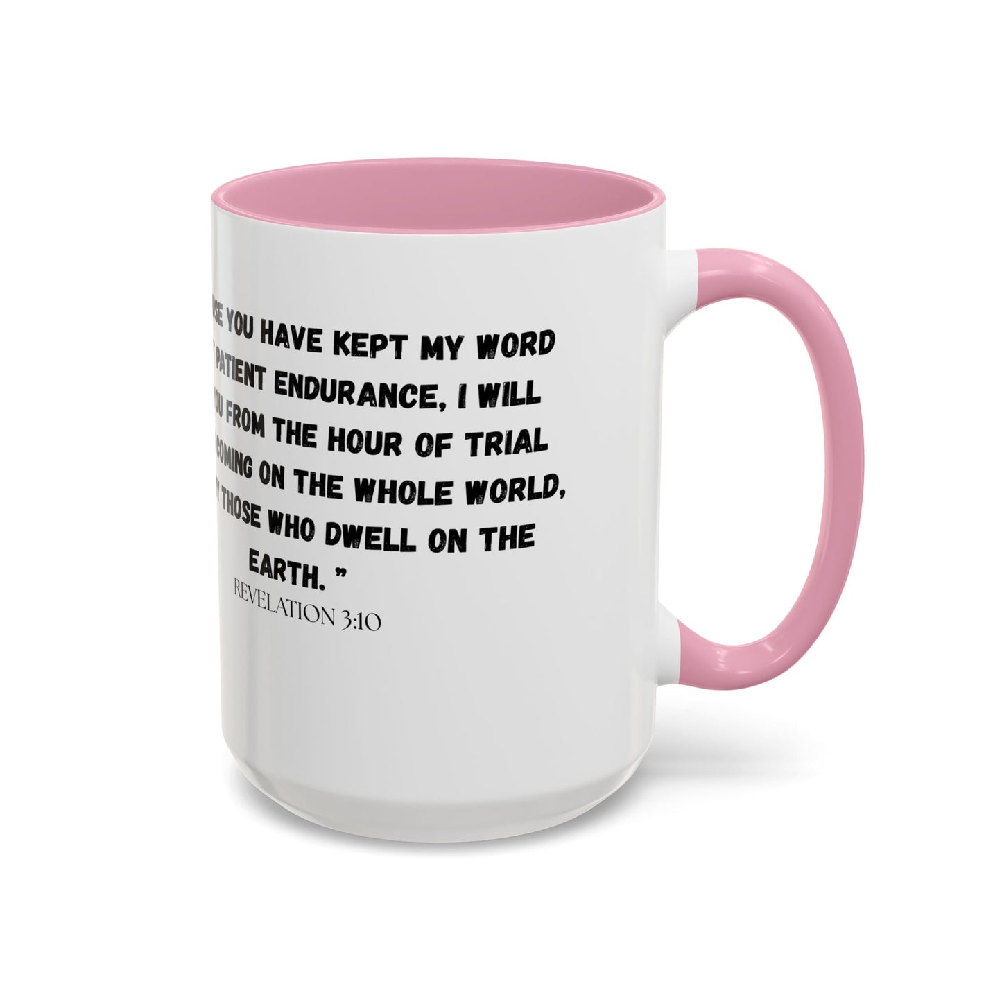 Los Angeles CA Area Code Mug, Revelation 3:10