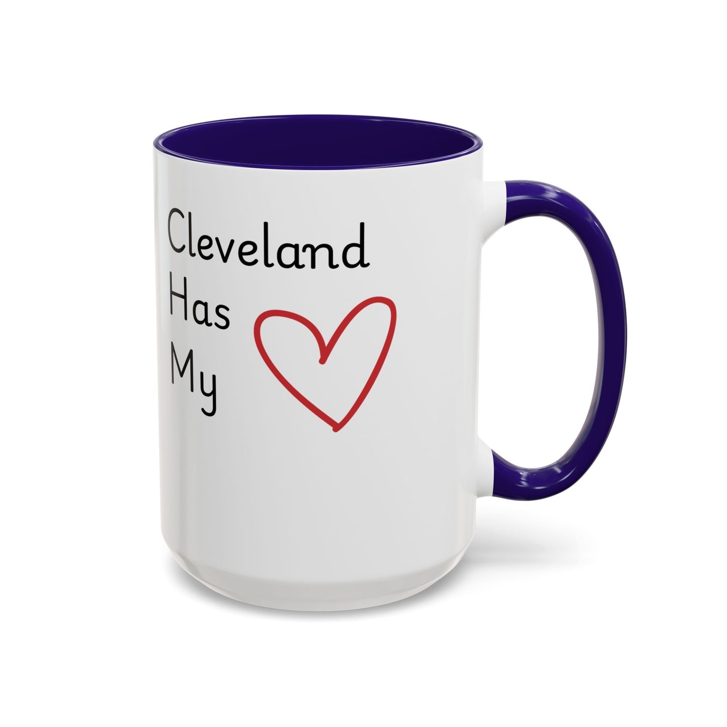 Cleveland Has My Heart Mug — Colorful Ceramic Coffee Mug (11oz & 15oz)