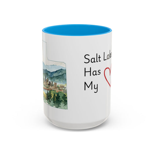 Salt Lake City Has My Heart Mug — Colorful Ceramic Coffee Cup (11oz, 15oz)