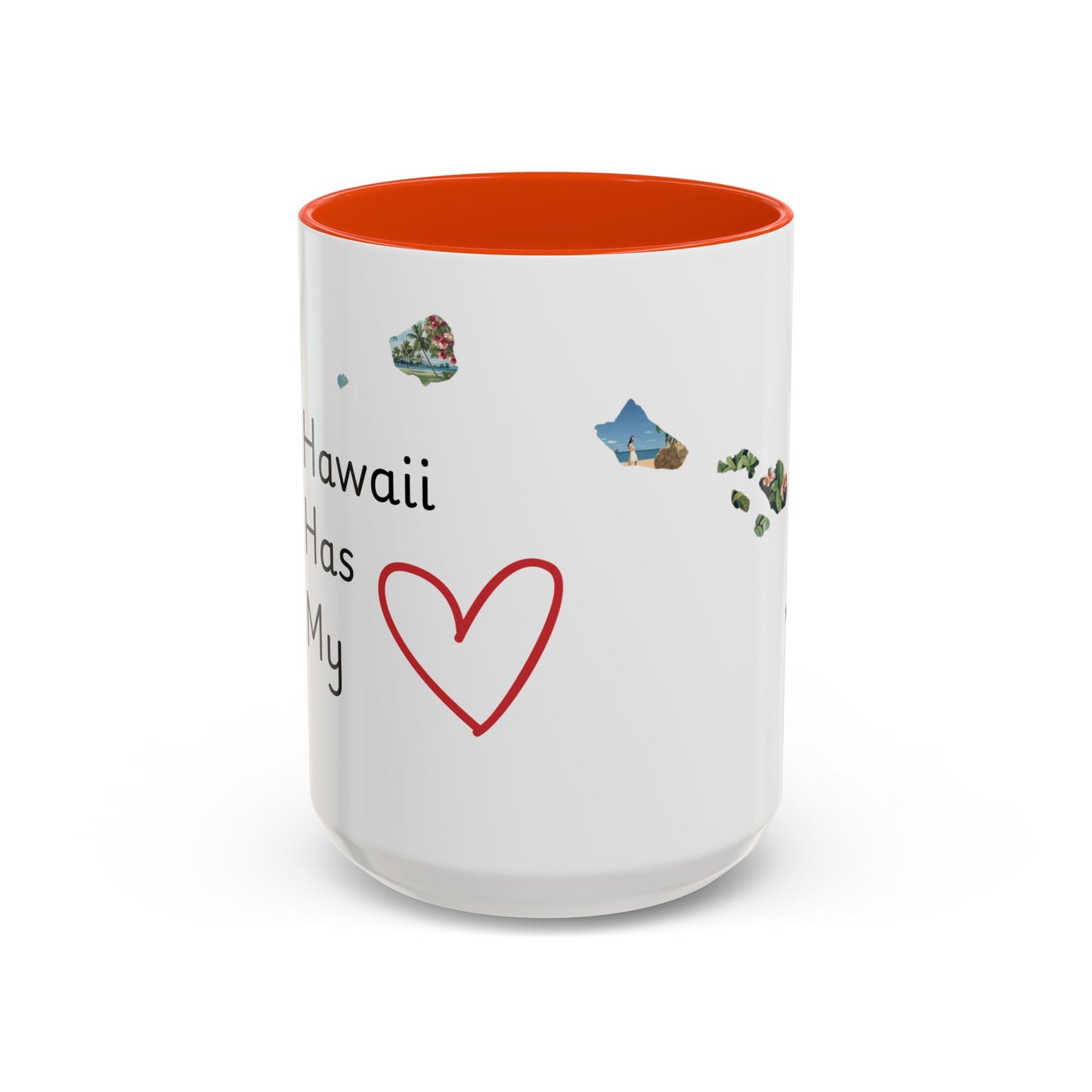 Hawaii Has My Heart Mug — Colorful Ceramic Coffee Cup (11oz, 15oz)