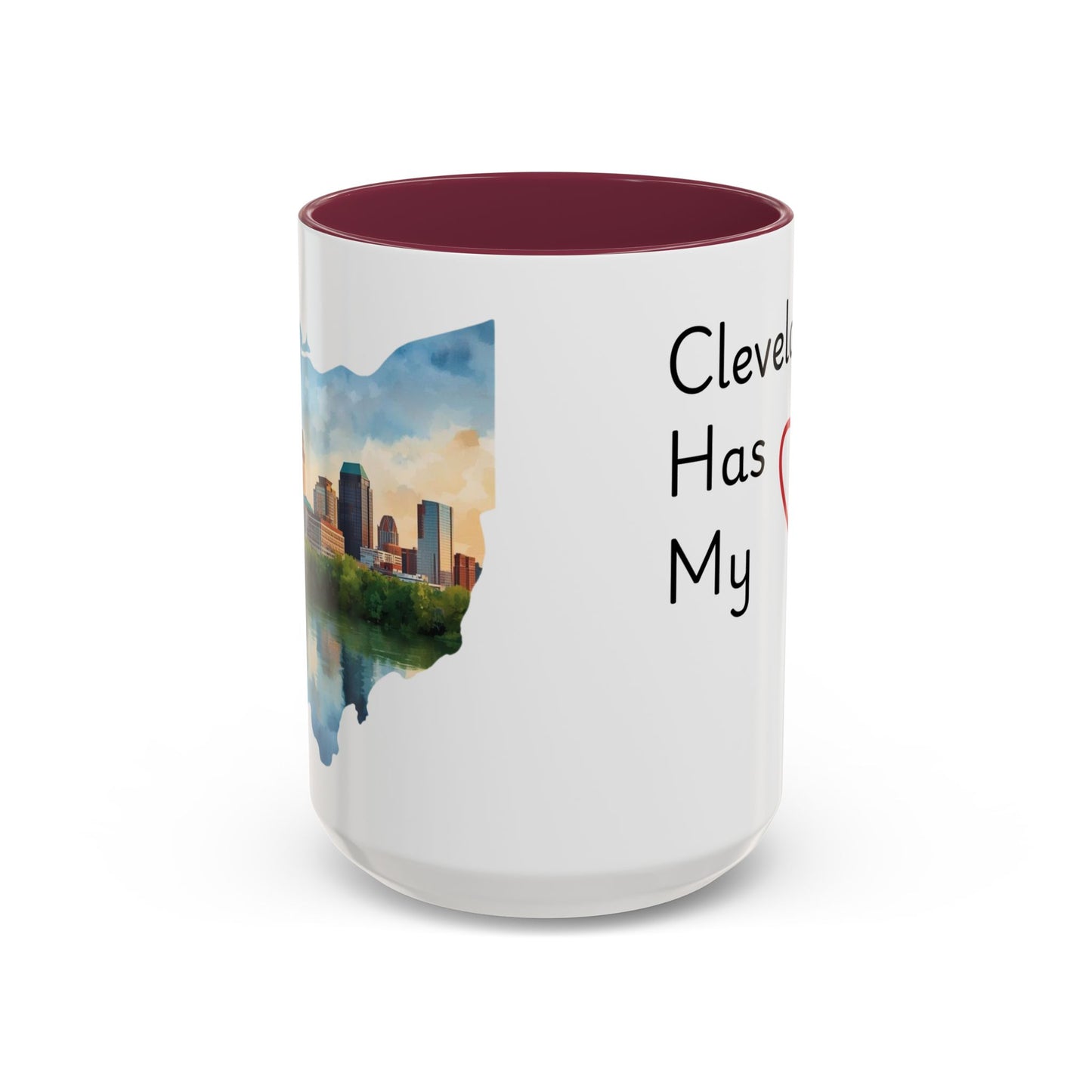 Cleveland Has My Heart Mug — Colorful Ceramic Coffee Mug (11oz & 15oz)