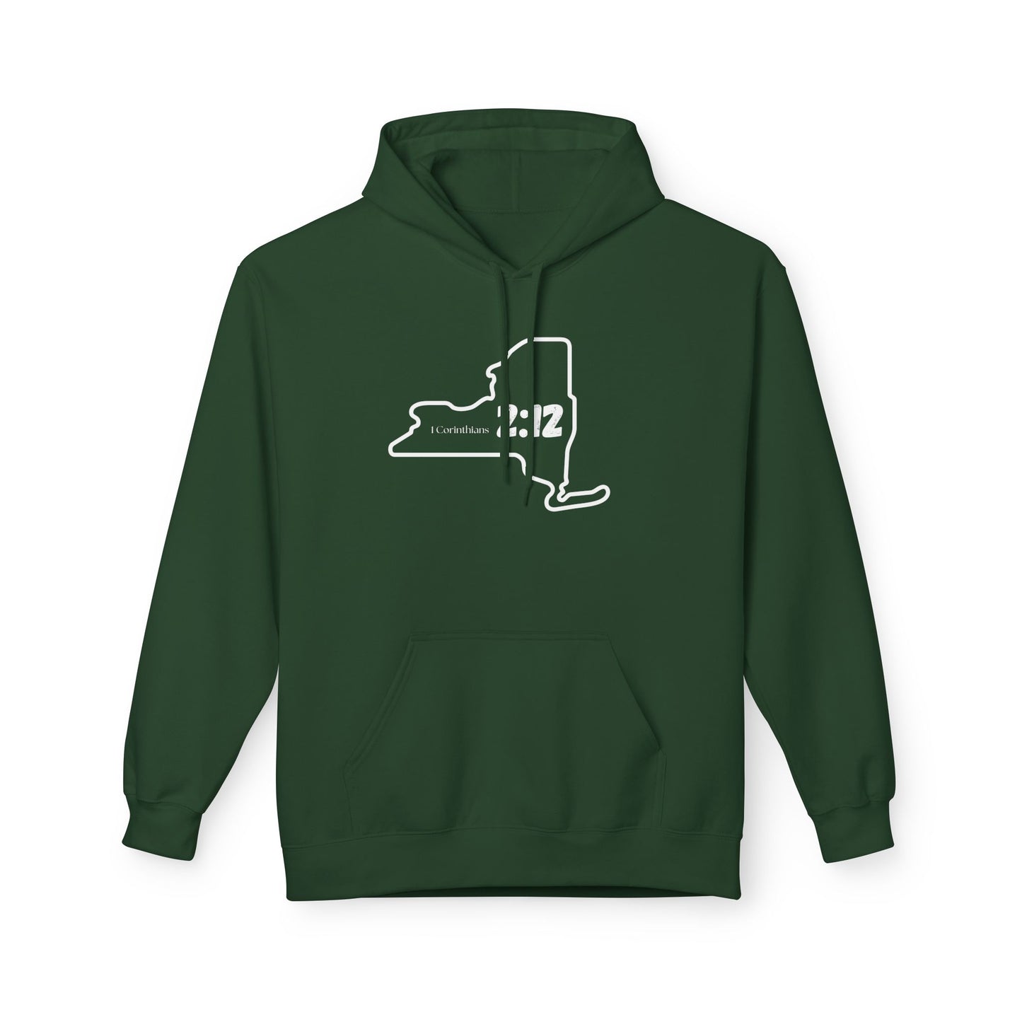 New York City Area Code Hoodie - Fleece Hoodie 1 Corinthians 2:12