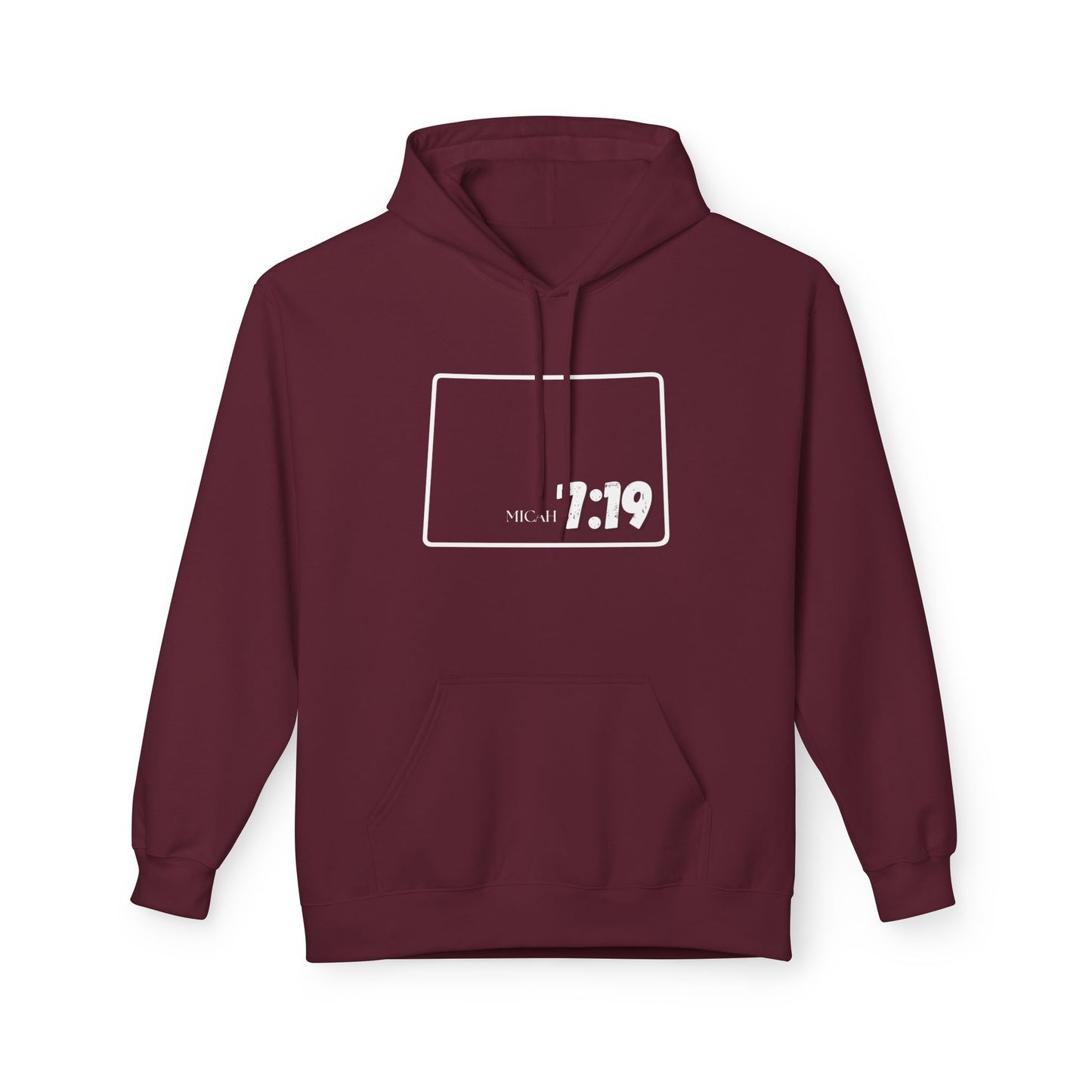 Colorado Springs Area Code Hoodie - Fleece Hoodie Micah 7:19