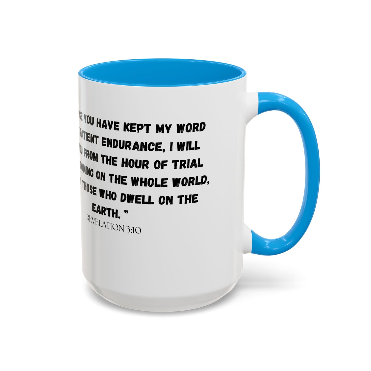 Los Angeles CA Area Code Mug, Revelation 3:10