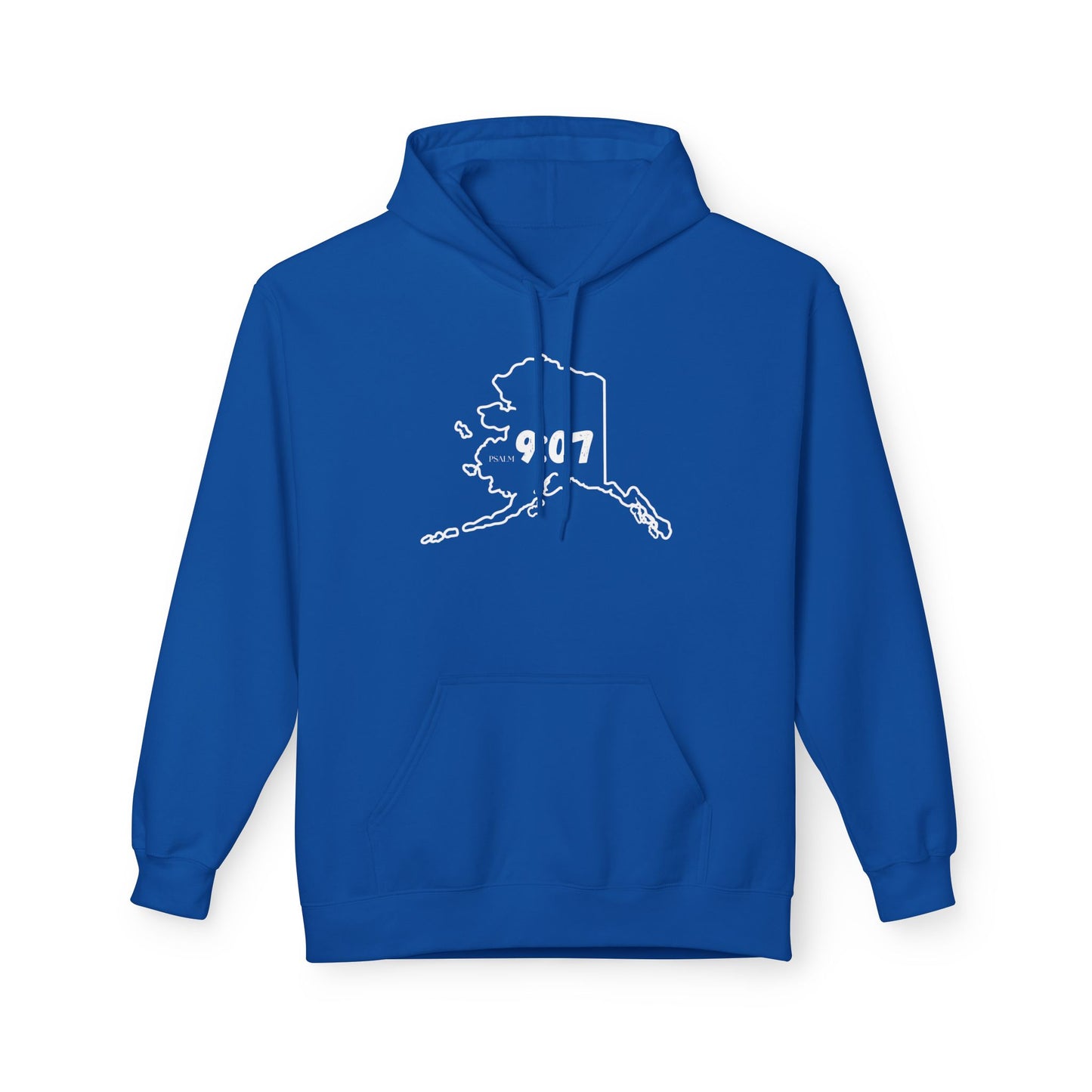Alaska Area Code Hoodie - Fleece Hoodie Psalm 9:07