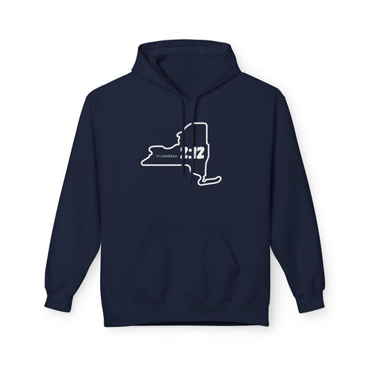New York City Area Code Hoodie - Fleece Hoodie 1 Corinthians 2:12