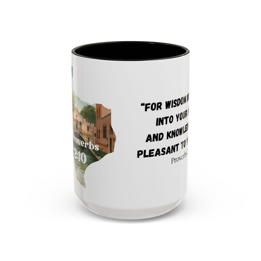 San Antonio TX Area Code Mug, Proverbs 2:10