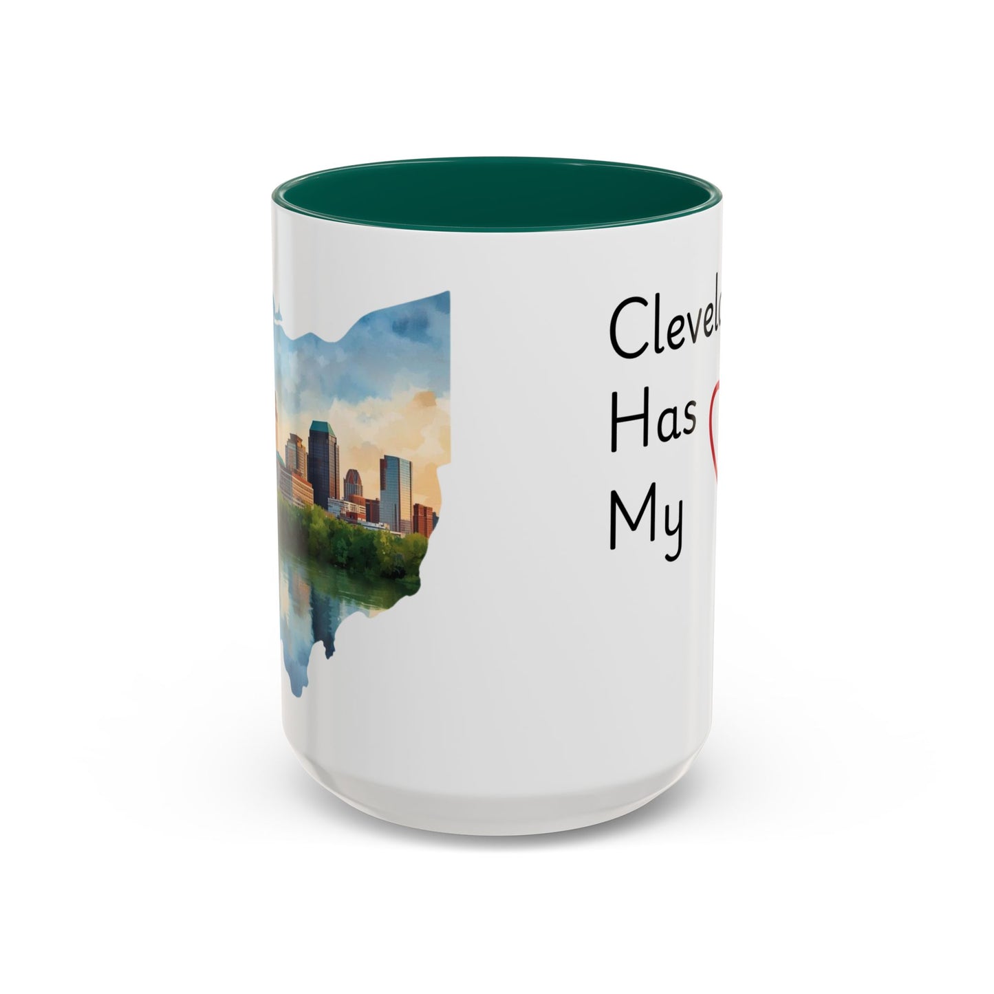 Cleveland Has My Heart Mug — Colorful Ceramic Coffee Mug (11oz & 15oz)
