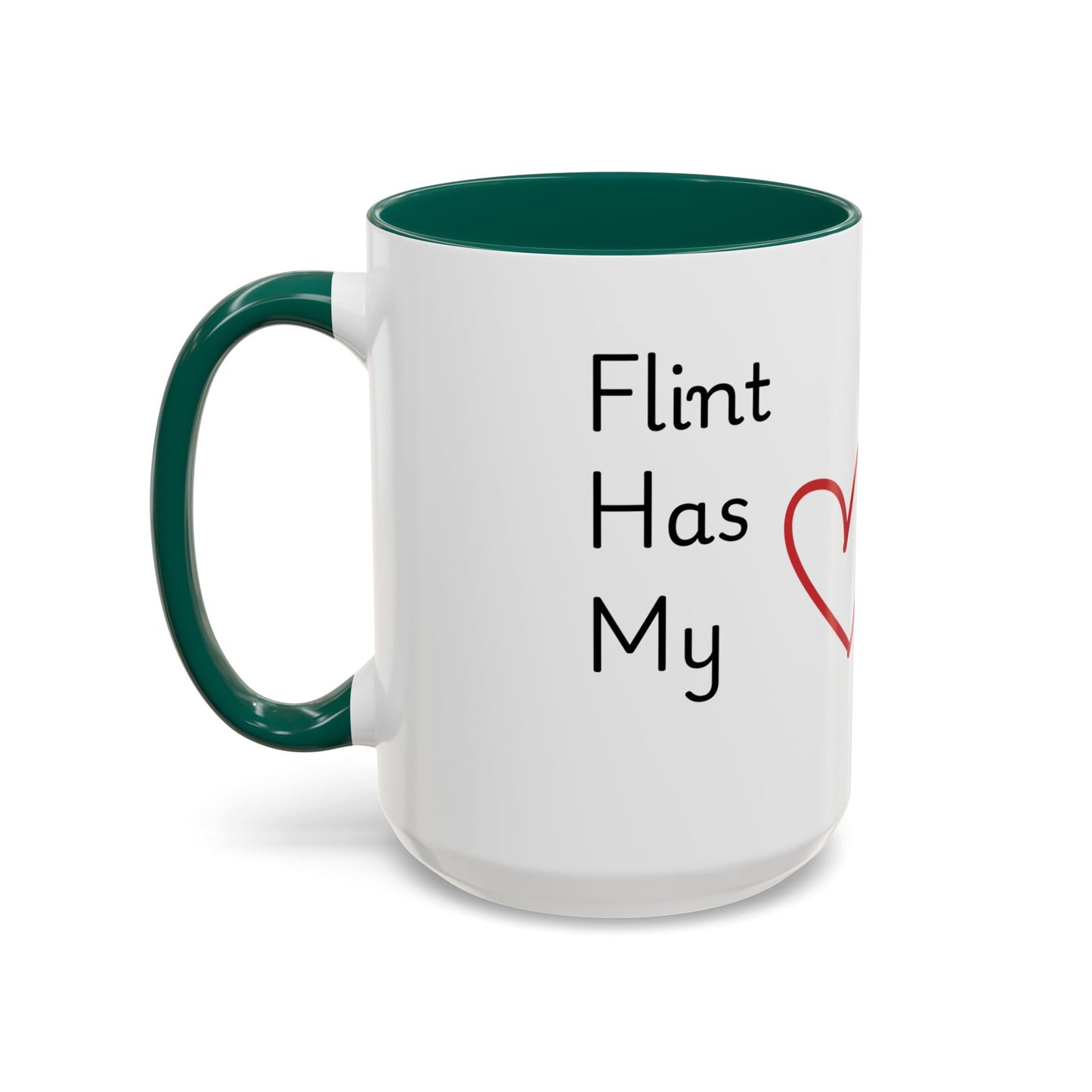 Flint MI Has My Heart Mug — Colorful Ceramic Coffee Cup (11oz, 15oz)