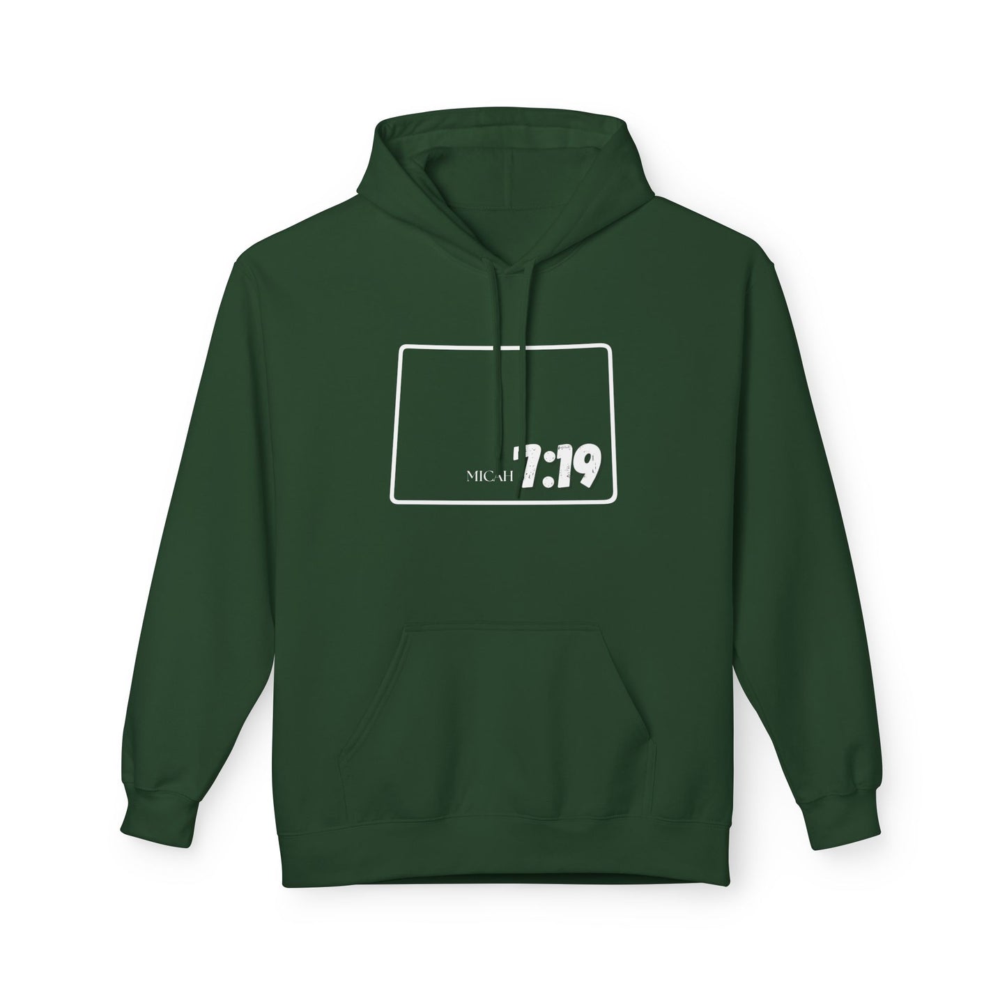 Colorado Springs Area Code Hoodie - Fleece Hoodie Micah 7:19