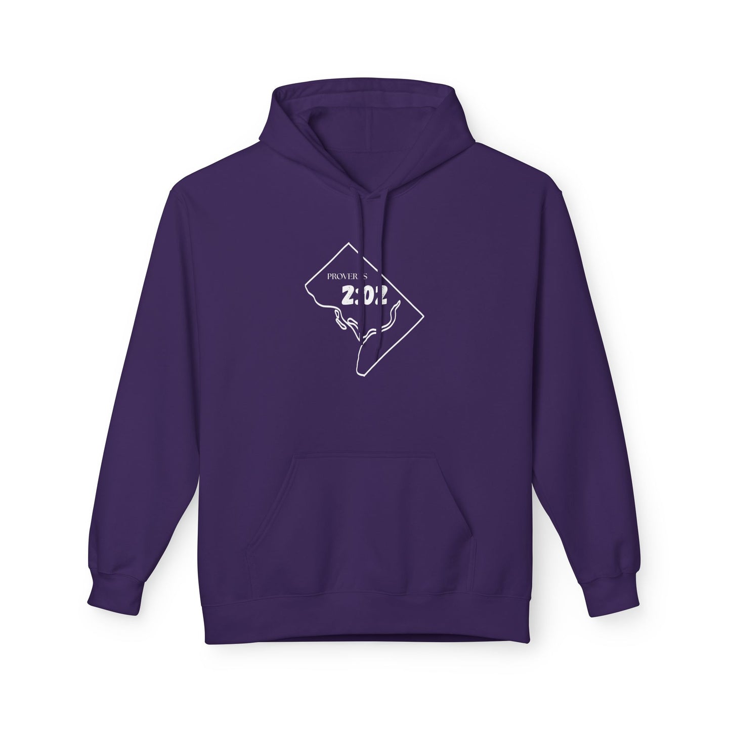DC Area Code Hoodie - Fleece Hoodie Proverbs 2:02