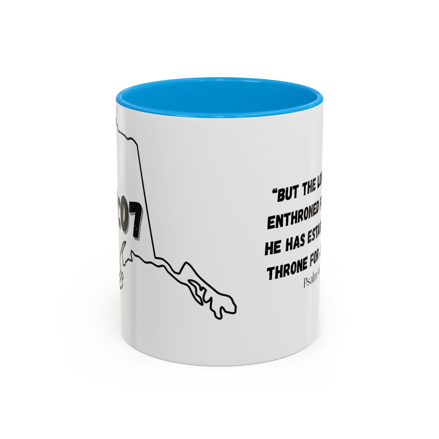 Alaska Area Code Mug, Psalm 9:07