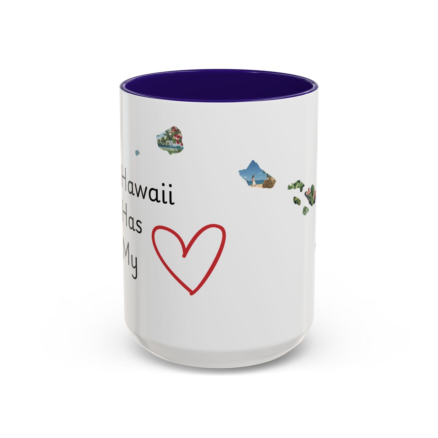 Hawaii Has My Heart Mug — Colorful Ceramic Coffee Cup (11oz, 15oz)