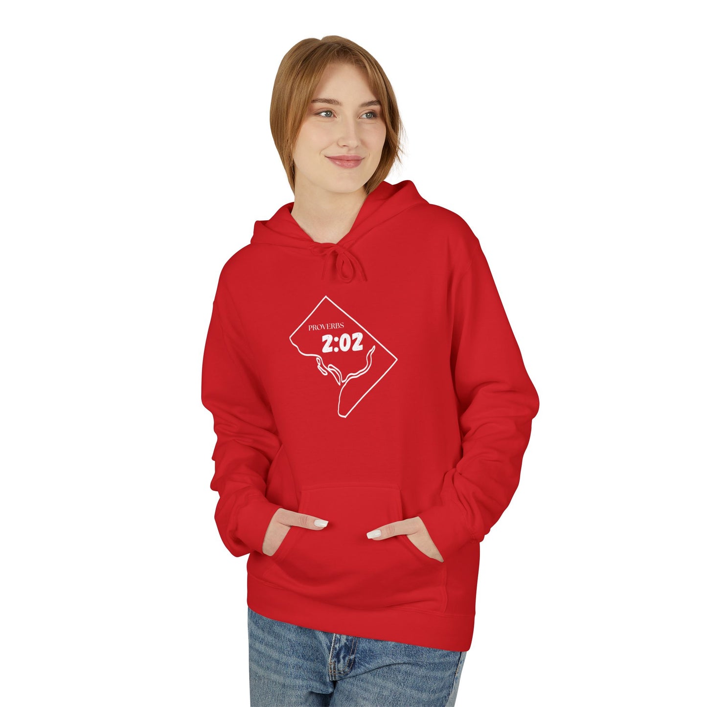 DC Area Code Hoodie - Fleece Hoodie Proverbs 2:02