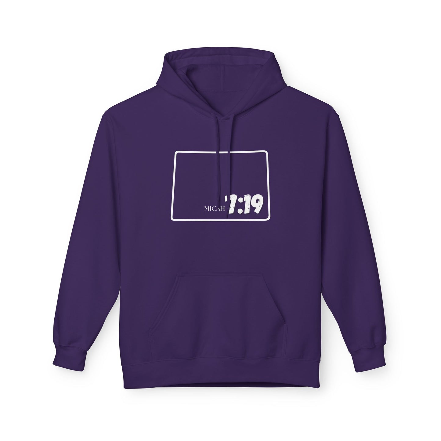 Colorado Springs Area Code Hoodie - Fleece Hoodie Micah 7:19