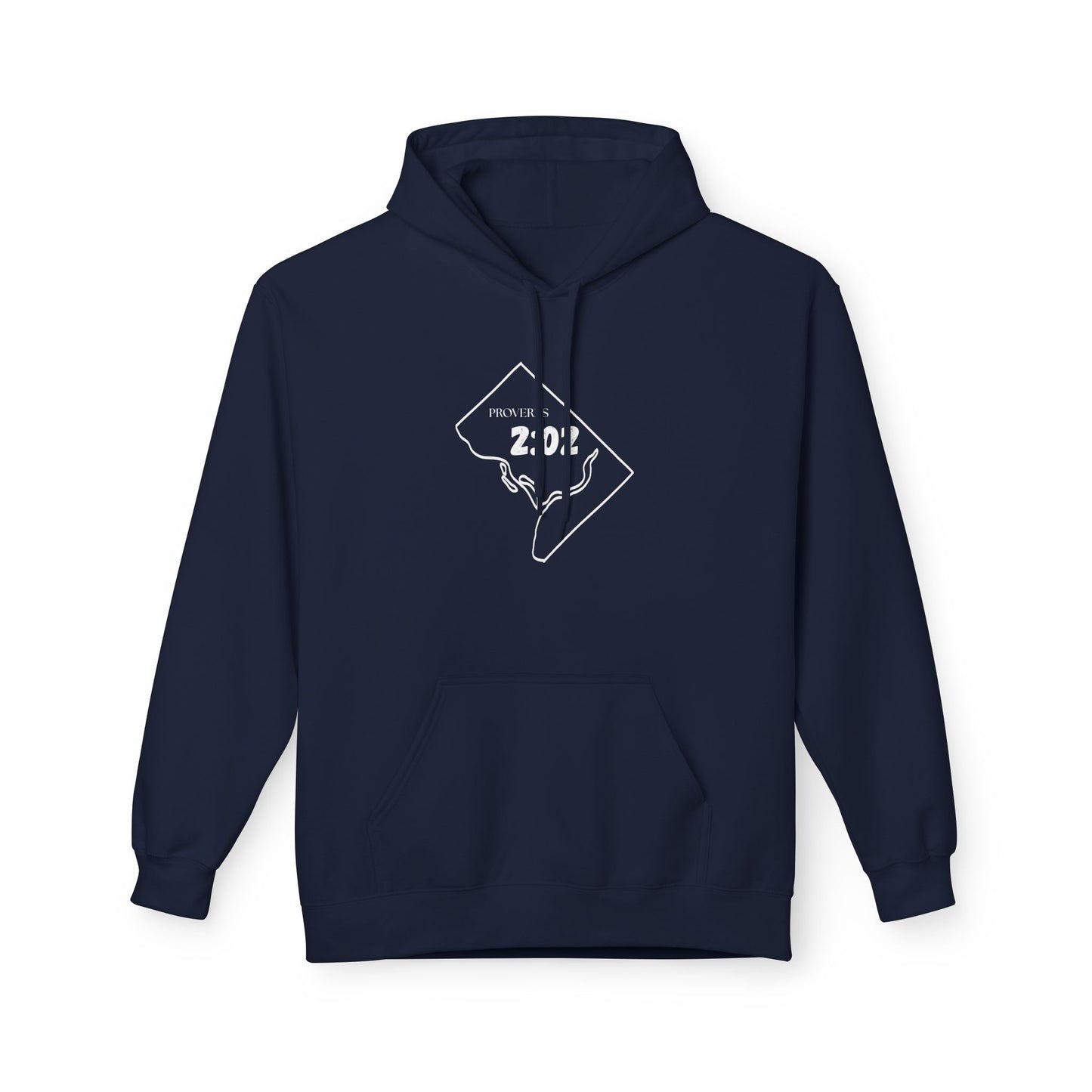 DC Area Code Hoodie - Fleece Hoodie Proverbs 2:02